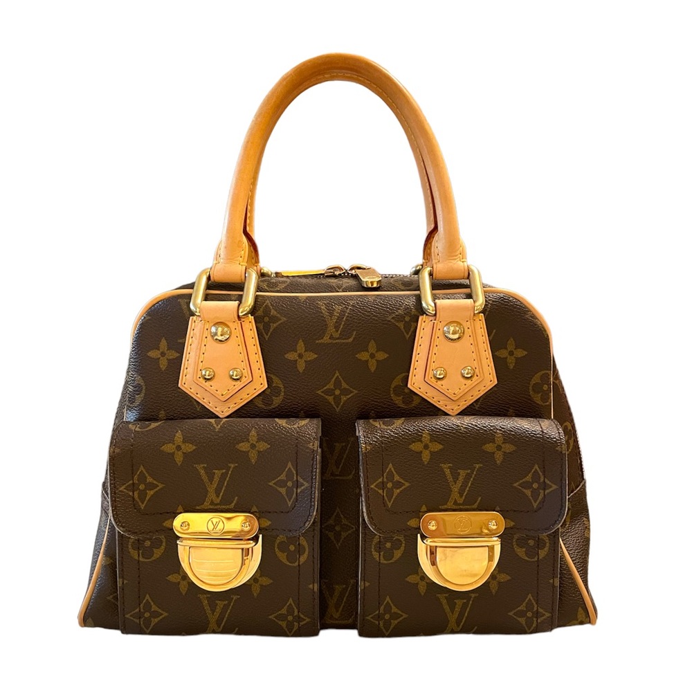 Louis Vuitton Manhattan PM Monogram Canvas Top Handle Bag